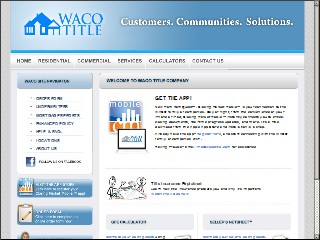 Web site www.wacotitle.com, WACO Title Co